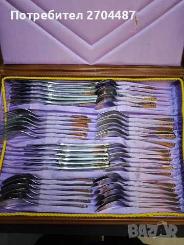 Автентични български прибори Перла, позлатени , снимка 5 - Прибори за хранене, готвене и сервиране - 53297437