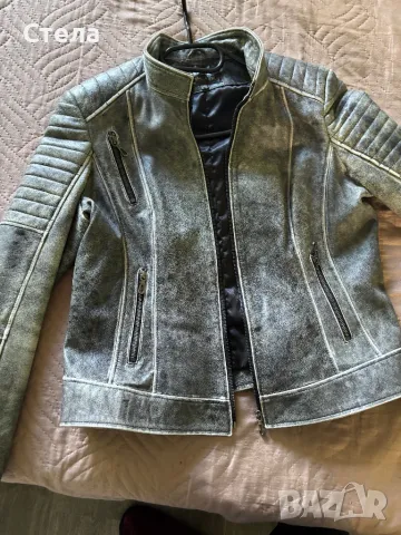 Якета от Естесвена кожа Червено -130 лв Сиво 110, снимка 8 - Якета - 50195304