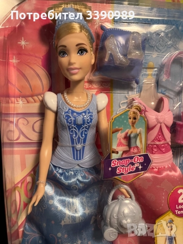 Кукла Пепеляшка 2 в 1 Disney princess с две рокли и аксесоари , снимка 4 - Кукли - 51943116