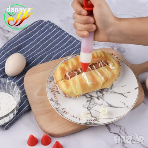 2246 Сладкарска писалка с накрайници за декориране и украса на сладкиши, снимка 2 - Прибори за хранене, готвене и сервиране - 33305432