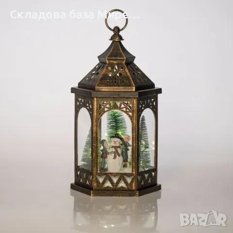 Коледен фенер LED осветление, 18x16x34 сантиметра , снимка 1
