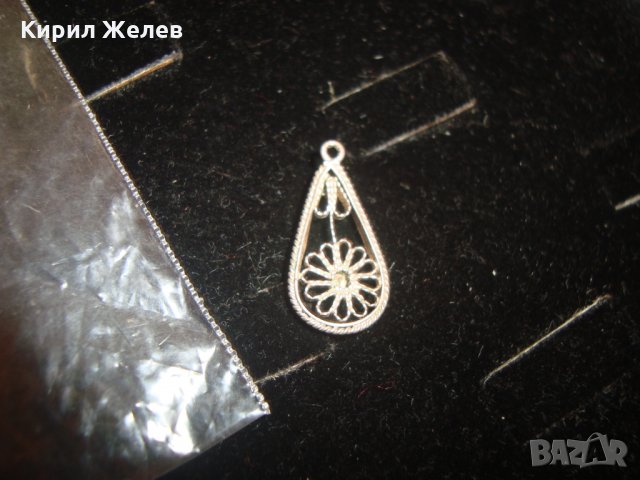 СТАРА СРЕБЪРНА ФИЛИГРАННА ВИСУЛКА с ГРАНУЛАЦИЯ 12722, снимка 8 - Антикварни и старинни предмети - 30376191