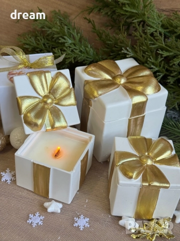 Коледни свещи “подарък”, снимка 9 - Декорация за дома - 52088472