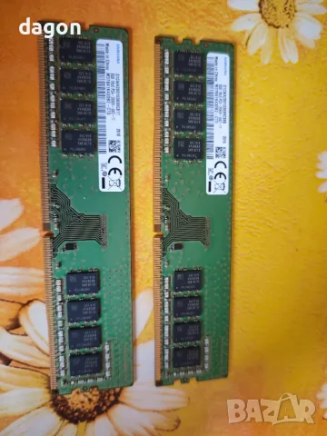 2 броя Samsung 8GB DDR4 2666MHz M378A1K43DB2, снимка 2 - Захранвания и кутии - 56181216