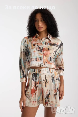 Miu Miu Дамски Сатенен Летен Комплект🔝Дамски Къс Екип Сатен Миу Миу Код A644, снимка 7 - Комплекти - 50592698