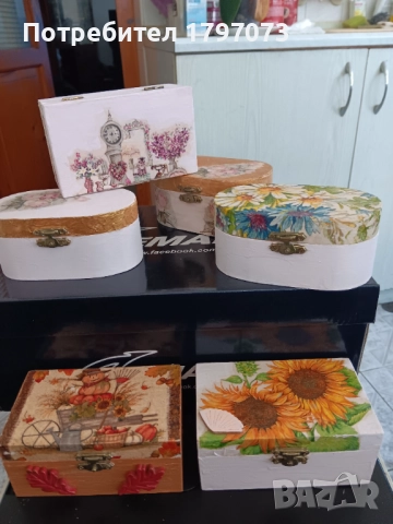 Кутийка за бижута HANDMADE декупаж, снимка 3 - Коледни подаръци - 52170412