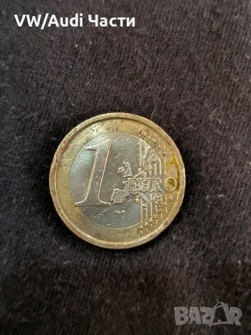 Монета 1 евро Италия 2002г. Леонардо да Винчи, снимка 2 - Нумизматика и бонистика - 48844308