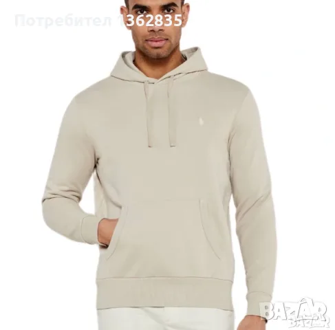 100 % оригинален бежов памучен суичър POLO RALPH LAUREN размер L от САЩ