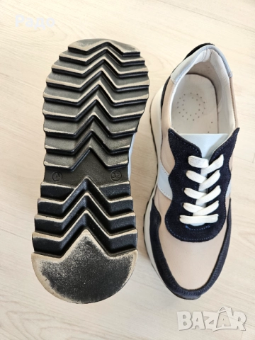 Нови дамски маратонки обувки от велур и кожа № 37 сникърси цветни сини бели бежови боти ботуши, снимка 4 - Маратонки - 52945096