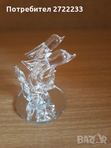 Нова изящна стъклена фигурка делфини , снимка 3 - Статуетки - 30097401