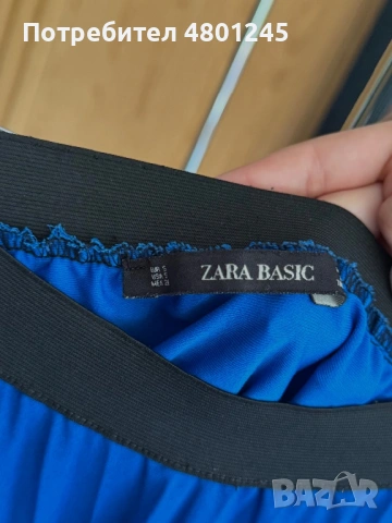 Модерна плисирана пола ZARA с асиметричен подгъв, снимка 3 - Поли - 54241257