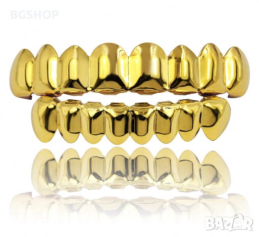 Hip Hop Grillz 8 set / Хип хоп грилз 8 комплект - Gold, снимка 1 - Бижутерийни комплекти - 29803145