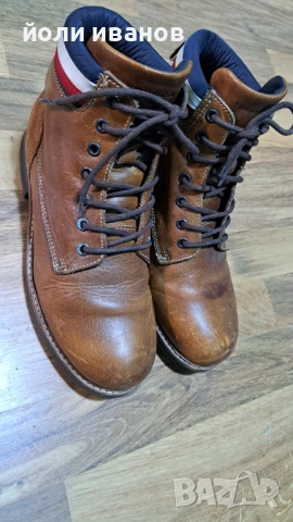 TOMMY HILFIGER-кожени зимни обувки 40 номер