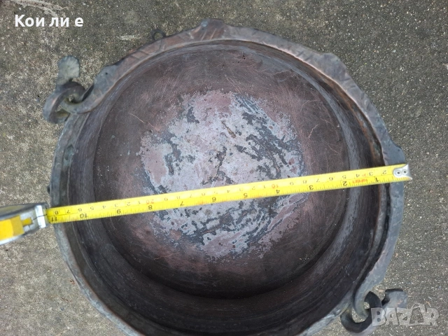 Голям бакър котел , снимка 4 - Антикварни и старинни предмети - 54030956