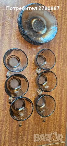 Комплект ретро чаши и чинийки за кафе Duralex France, снимка 5 - Чаши - 50757037