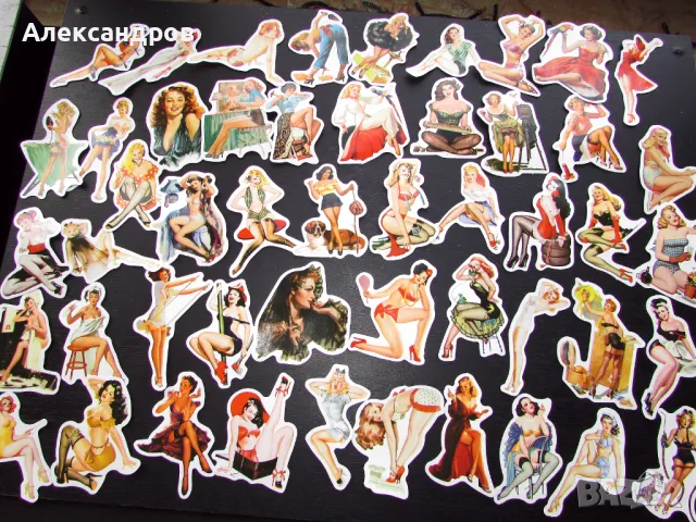 Стикери секси ретро мацки 50бр. за 20лв. Топ качество и цветове. , снимка 2 - Други ценни предмети - 47837138