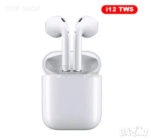 Безжични слушалки TWS  i12 A3 Pro Bluetooth 5.0, тъч контрол, 3D звук, Бели, снимка 2 - Слушалки и портативни колонки - 48476252