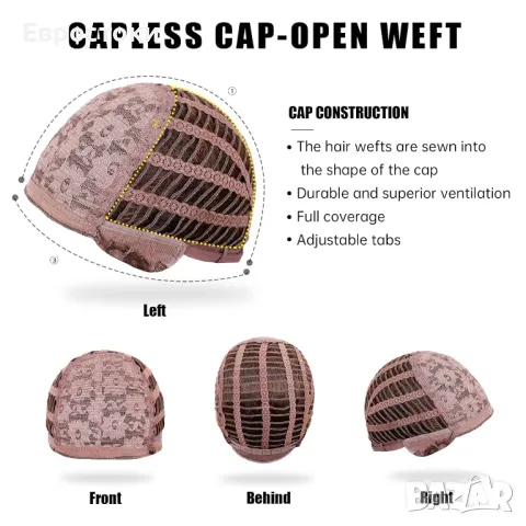 HAIRCUBE Медено руса перука с бретон - дълга права многослойна перука за жени, синтетични топлоустой, снимка 2 - Аксесоари за коса - 47740744