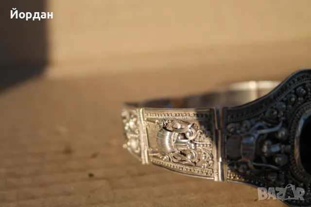 Дамска сребърна гривна , снимка 3 - Гривни - 49405246