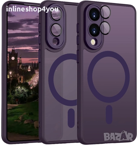 Матов MAGSAFE Кейс за Samsung Galaxy S25 EDGE , снимка 3 - Калъфи, кейсове - 51854685