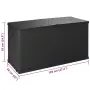 vidaXL Градински сандък за съхранение антрацит 120x56x63 см PP ратан, снимка 9