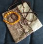 Комплект ръчно изработена чанта, подходящи бижута и подарък , снимка 1