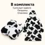 Топло суитшърт-одеяло 2 в 1 с качулка и кенгуру джоб – бяло и черно, универсален размер, снимка 5