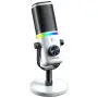 Динамичен микрофон Aokeo AK-10 USB/XLR с рамо и RGB подсветка, бял, снимка 2