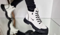 Nike Дамски Бели Боти С Черна Подметка И Вързанки Найк Код P1410, снимка 5