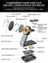 Ново Магнитно безжично зарядно устройство 15W/Сгъваема стойка, снимка 3
