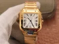 Унисекс часовник Cartier Santos de Cartier Gold с автоматичен механизъм, снимка 1