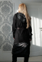 Дамско модерно дълго яке в черен цвят , снимка 3