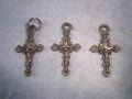 Лот 3 СТАРИ СРЕБРИСТИ КРЪСТЧЕТА РАЗПЯТИЕ НАГРЪДНИ РЕЛЕФНИ 21284, снимка 3