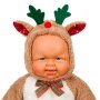Голяма кукла бебе с коледен костюм на еленче, 50см, снимка 2