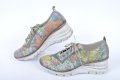 Цветни дамски обувки на платформа от естествена кожа, снимка 1