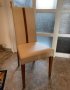 Столове кожа + масив, снимка 1 - Столове - 40487135
