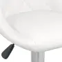 vidaXL Бар табуретки, 2 бр, бели, изкуствена кожа, снимка 7