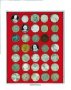 Lindner MB кутия в червен цвят PVC за 35 монети в капсули, снимка 1 - Нумизматика и бонистика - 35352060