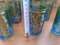Стъклени чаши цветно стъкло с позлата , снимка 5
