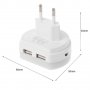 2 в 1 зарядно за телефон 2хUSB+мини лед нощна лампа, снимка 6