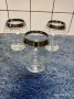 чаши кристал сребърен кант 250гр.367, снимка 1