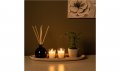 Дървена поставка за чаени свещи и саксия с растение, снимка 2