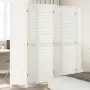 vidaXL Разделител за стая, 6 панела, ретро бял, дърво пауловния масив, снимка 2