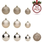 Комплект коледни топки екрю 3–6 см 50 бр._1184597, снимка 2