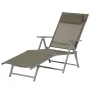 Шезлонг Outsunny, плажен шезлонг, градински шезлонг, сгъваем шезлонг с възглавница, снимка 14