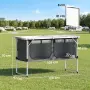 Сгъваем къмпинг шкаф Outsunny Camping Kitchen, снимка 4