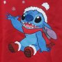 Нова коледна детска ватирана блуза с дълъг ръкав Стич (Stitch) в червен цвят, снимка 2