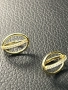 Златни обеци Халки циркон ЧИСТО НОВИ 14 карата 585 zlatni obeci zlaten gold, снимка 7