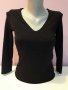 Черна дамска блуза със сребриста нишка р-р S, M, снимка 1 - Блузи с дълъг ръкав и пуловери - 39301625