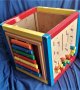 голяма дървена кутия КУБ за играчки с образователни игри по страните Швейцария, снимка 1